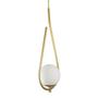Imagem de Lustre Pendente ON DROP - DOURADO com globo de vidro Branco