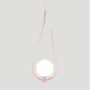 Imagem de Lustre Pendente ON DROP - ROSÉ com globo de vidro branco