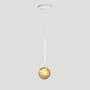 Imagem de Lustre Pendente ON LY - BRANCO com globo de vidro Âmbar