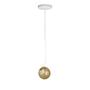Imagem de Lustre Pendente ON LY - BRANCO com globo de vidro Âmbar
