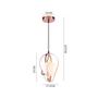 Imagem de Lustre Pendente Orluce Globe Drop Opalino Rose Gold E27 Bivo