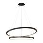 Imagem de Lustre Pendente Orluce Led 2 Aros Arcos Preto 40/50Cm 2700K