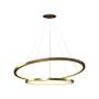 Imagem de Lustre Pendente Orluce Tabat OR1790 com 2 Aros 60/40cm Dourado Led Bivolt