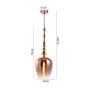 Imagem de Lustre Pendente Orluce Tazza 25 Rose Gold E27 Bivolt