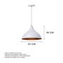 Imagem de Lustre Pendente Panamá Branco Com Cobre - Kit 2 Unidades