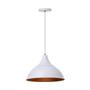 Imagem de Lustre Pendente Panamá Branco Com Cobre - Kit 2 Unidades