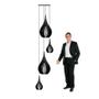 Imagem de Lustre Pendente Para Sala Pé direito Duplo SP-Drop Preto