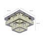 Imagem de Lustre Pendente Plafon led Cristal Quadrado Duplo Inox 36w 3 temperaturas de cores LTX-007