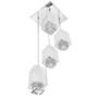 Imagem de Lustre Pendente Quadclear Organza Quadrado Branco Magnífico