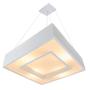 Imagem de Lustre Pendente Quadrado Branco 45x45cm para 4 lâmpadas E27 St4541/45