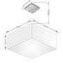 Imagem de Lustre Pendente Quadrado Branco MJ-4006 Para Mesa de Jantar e Estar