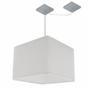 Imagem de Lustre Pendente Quadrado Com Desvio Branco MJ-4268 Para Mesa de Jantar e Estar