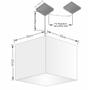 Imagem de Lustre Pendente Quadrado Com Desvio Md-4268 Cúpula em Tecido 30/35x35cm Palha - Bivolt
