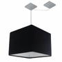 Imagem de Lustre Pendente Quadrado Com Desvio Preto MJ-4268 Para Mesa de Jantar e Estar