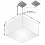 Imagem de Lustre Pendente Quadrado Com Desvio Rustico Cinza MJ-4271 Para Mesa de Jantar e Estar