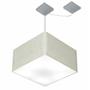 Imagem de Lustre Pendente Quadrado Com Desvio Rustico Cinza MJ-4271 Para Mesa de Jantar e Estar