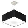 Imagem de Lustre Pendente Quadrado Md-4065 Cúpula em Tecido 30/70x70cm Preto - Bivolt