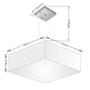 Imagem de Lustre Pendente Quadrado Md-4137 Cúpula em Tecido 15/70x70cm Rustico Cinza - Bivolt