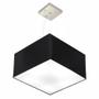 Imagem de Lustre Pendente Quadrado Md-4197 Cúpula em Tecido 25/45x45cm Preto - Bivolt