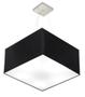 Imagem de Lustre Pendente Quadrado Md-4199 Cúpula em Tecido 30/60x60cm Preto - Bivolt