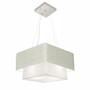 Imagem de Lustre Pendente Quadrado Rustico Cinza e Branco MJ-4157 Para Mesa de Jantar e Estar