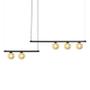 Imagem de Lustre Pendente Quality Orbit 1528 G9 - Preto/Champagne