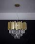 Imagem de Lustre Pendente Redondo Dourado Cristal 40cm 116/40