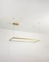 Imagem de Lustre Pendente Retângular Fit Dourado Led 40W 3000K 487