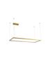 Imagem de Lustre Pendente Retângular Fit Dourado Led 40W 3000K 487