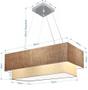 Imagem de Lustre Pendente Retangular Palha e Bege MJ-4321 Para Mesa de Jantar e Estar
