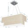 Imagem de Lustre Pendente Retangular Rustico Bege MJ-4321 Para Mesa de Jantar e Estar