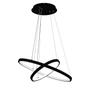 Imagem de Lustre Pendente Ring 2 Alianças Anéis Halo Preto LED Moderno Para Sala de Jantar e Quarto