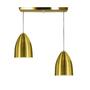 Imagem de Lustre Pendente Sadan Duplo Base Retangular Dourado