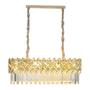 Imagem de Lustre Pendente Skylight Lor 4005-1 Dourado Retangular 90 G9 Bivolt