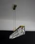 Imagem de Lustre Pendente Slim Cristal Retangular 85cm Dourado 112