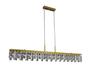 Imagem de Lustre Pendente Slim Cristal Retangular 85cm Dourado 112