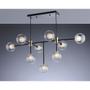 Imagem de Lustre/Pendente Sputnik Manhattan Preto com Dourado 9 Lâmpadas  Moderno Industrial - Startec