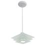 Imagem de Lustre Pendente Square 3 Vidros Quadrados Foscos Sala Quarto