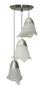 Imagem de Lustre Pendente Triplo Com 3 Tulipas De Vidro Ideal para Mesa De Jantar