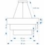 Imagem de Lustre Pendente Triplo Quadrado Md-4165 Cúpula em Tecido Algodão Crú - Bivolt