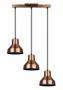 Imagem de Lustre Pendente Viena Triplo Cobre Pd 130 3 Pt Co  Kin Light