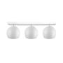Imagem de Lustre Plafon Bola 15 cm Retangular Triplo Branco com Cobre