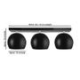 Imagem de Lustre Plafon Bola 15 cm Retangular Triplo Branco com Cobre