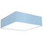 Imagem de Lustre Plafon Cupula Dome Quadrado 50x15cm Azul