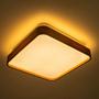 Imagem de Lustre Plafon LED Timber 24W 40x40 Céu Estrelado Amadeirado Branco Quente 3000K Bivolt