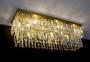 Imagem de Lustre Plafon Retangular Dourado Cristal 60cm 623/60D