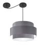 Imagem de Lustre Sala de Jantar Com Desvio Vivare Md-4401 Cúpula em Tecido 60cm
