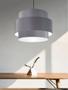 Imagem de Lustre Sala de Jantar Com Desvio Vivare Md-4401 Cúpula em Tecido 60cm