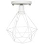 Imagem de Lustre Teto Plafon Industrial Aramado Diamante Retrô Luminária Sobrepor Vintage Branco Agp Ilumini