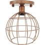 Imagem de Lustre Teto Plafon Industrial Aramado Globo Retrô Luminária Vintage Cobre Rose Gold Agp Ilumini